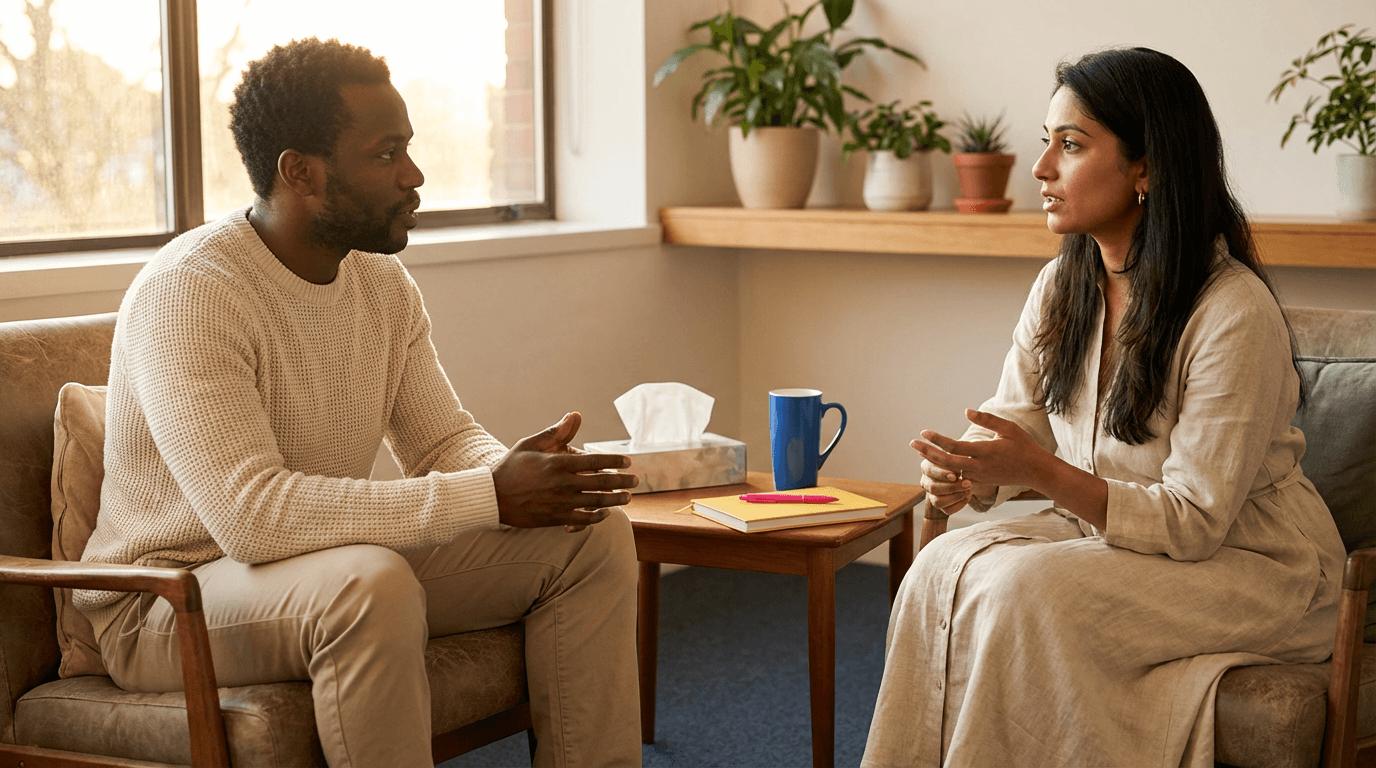 Un moment d’écoute lors d’un accompagnement individuel
